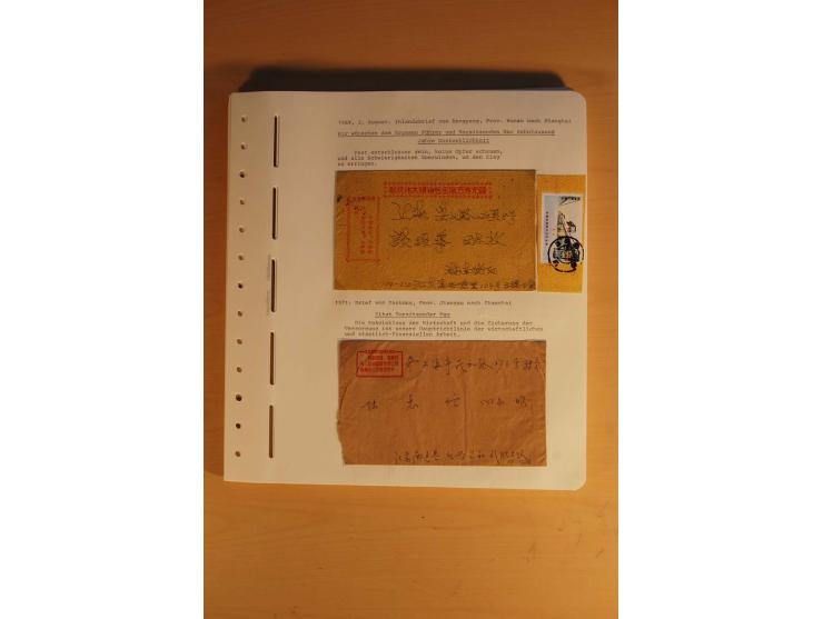 1963/76 (ca.), Sammlung mit rd. 170 Briefen, Formularen u.a. mit Mao-Zitaten, Liedern etc. aus der Zeit der Kulturrevolution;
