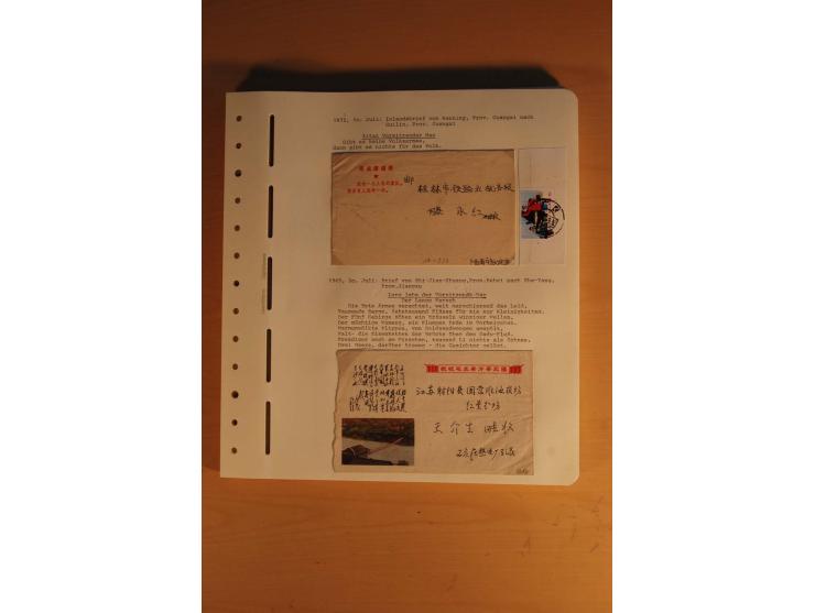 1963/76 (ca.), Sammlung mit rd. 170 Briefen, Formularen u.a. mit Mao-Zitaten, Liedern etc. aus der Zeit der Kulturrevolution;