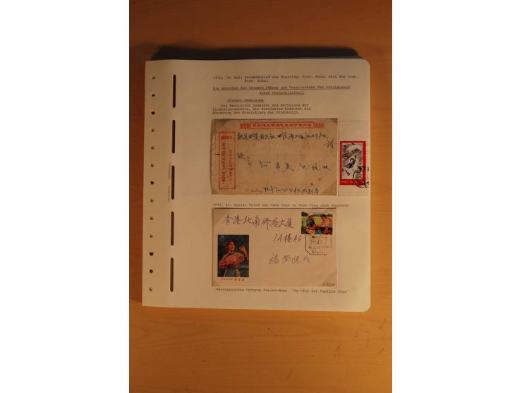 1963/76 (ca.), Sammlung mit rd. 170 Briefen, Formularen u.a. mit Mao-Zitaten, Liedern etc. aus der Zeit der Kulturrevolution;