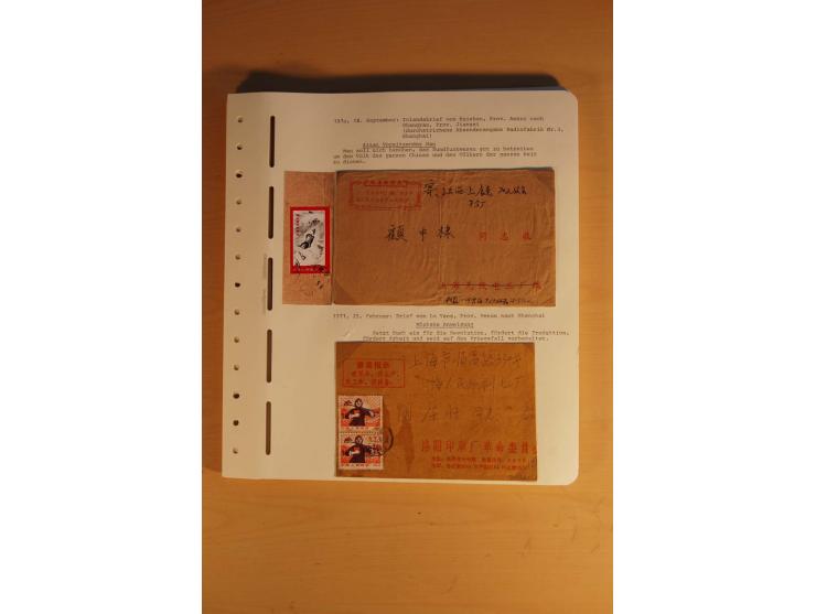 1963/76 (ca.), Sammlung mit rd. 170 Briefen, Formularen u.a. mit Mao-Zitaten, Liedern etc. aus der Zeit der Kulturrevolution;