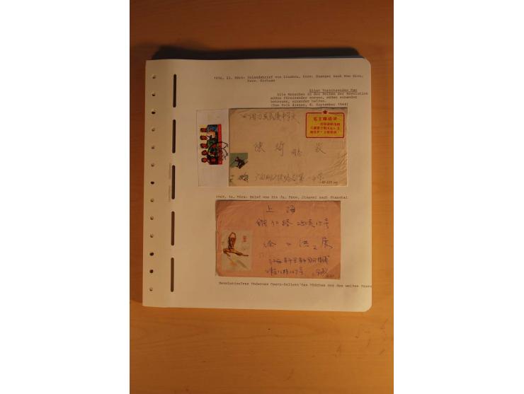 1963/76 (ca.), Sammlung mit rd. 170 Briefen, Formularen u.a. mit Mao-Zitaten, Liedern etc. aus der Zeit der Kulturrevolution;