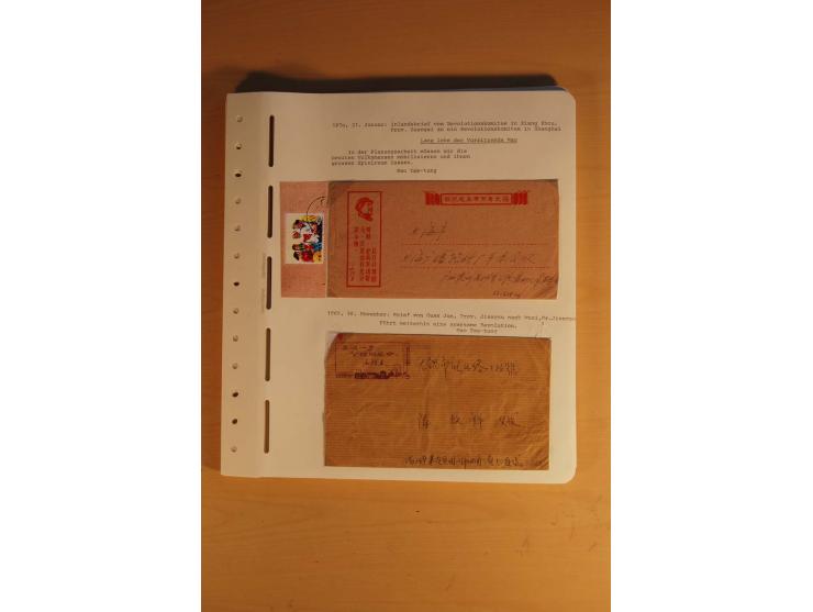 1963/76 (ca.), Sammlung mit rd. 170 Briefen, Formularen u.a. mit Mao-Zitaten, Liedern etc. aus der Zeit der Kulturrevolution;