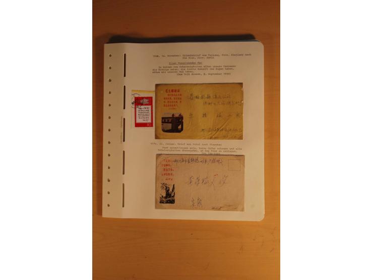 1963/76 (ca.), Sammlung mit rd. 170 Briefen, Formularen u.a. mit Mao-Zitaten, Liedern etc. aus der Zeit der Kulturrevolution;