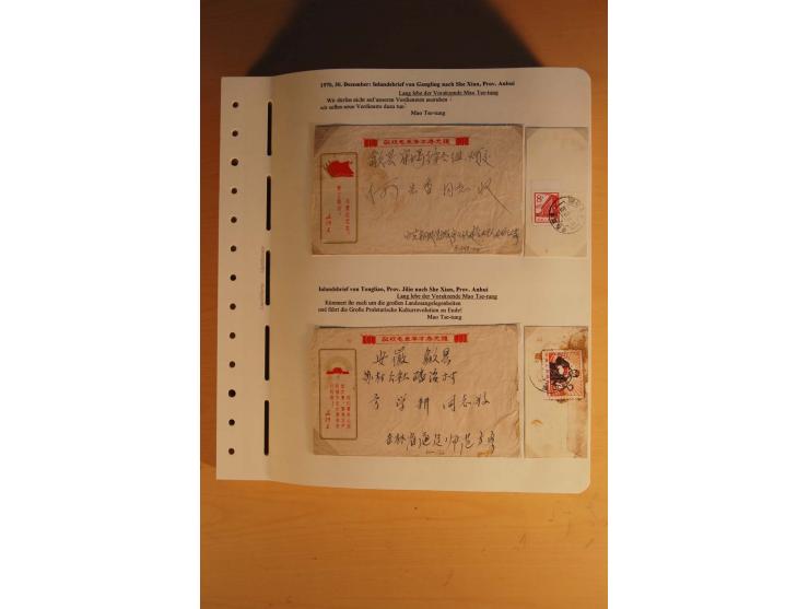 1963/76 (ca.), Sammlung mit rd. 170 Briefen, Formularen u.a. mit Mao-Zitaten, Liedern etc. aus der Zeit der Kulturrevolution;