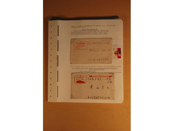 1963/76 (ca.), Sammlung mit rd. 170 Briefen, Formularen u.a. mit Mao-Zitaten, Liedern etc. aus der Zeit der Kulturrevolution;