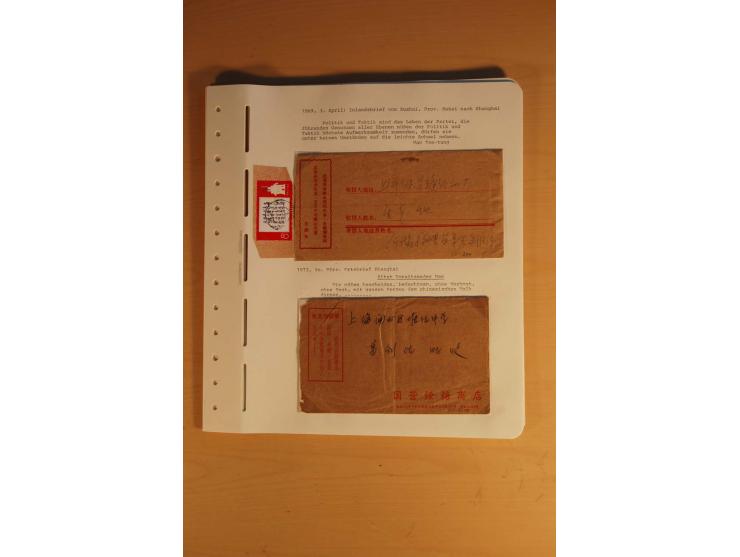 1963/76 (ca.), Sammlung mit rd. 170 Briefen, Formularen u.a. mit Mao-Zitaten, Liedern etc. aus der Zeit der Kulturrevolution;
