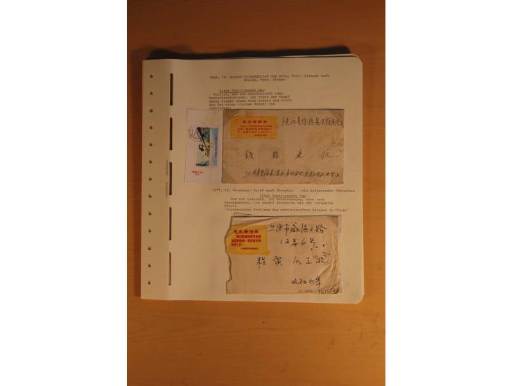 1963/76 (ca.), Sammlung mit rd. 170 Briefen, Formularen u.a. mit Mao-Zitaten, Liedern etc. aus der Zeit der Kulturrevolution;