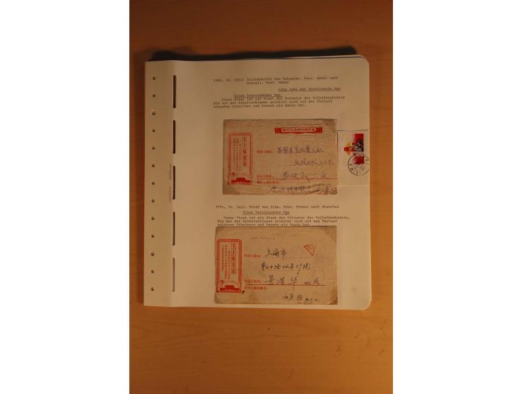 1963/76 (ca.), Sammlung mit rd. 170 Briefen, Formularen u.a. mit Mao-Zitaten, Liedern etc. aus der Zeit der Kulturrevolution;