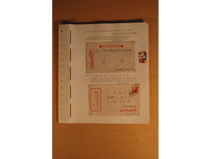 1963/76 (ca.), Sammlung mit rd. 170 Briefen, Formularen u.a. mit Mao-Zitaten, Liedern etc. aus der Zeit der Kulturrevolution;