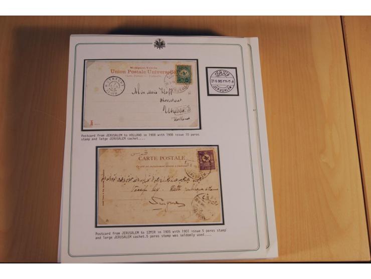 PALÄSTINA: 1873/1917 (ca.), aufgezogene Sammlung von rd. 250 Briefen, Briefkarten, Karten, Ganzsachen und Ansichtskarten, dab