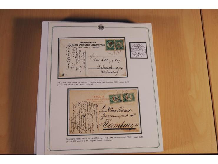 PALÄSTINA: 1873/1917 (ca.), aufgezogene Sammlung von rd. 250 Briefen, Briefkarten, Karten, Ganzsachen und Ansichtskarten, dab