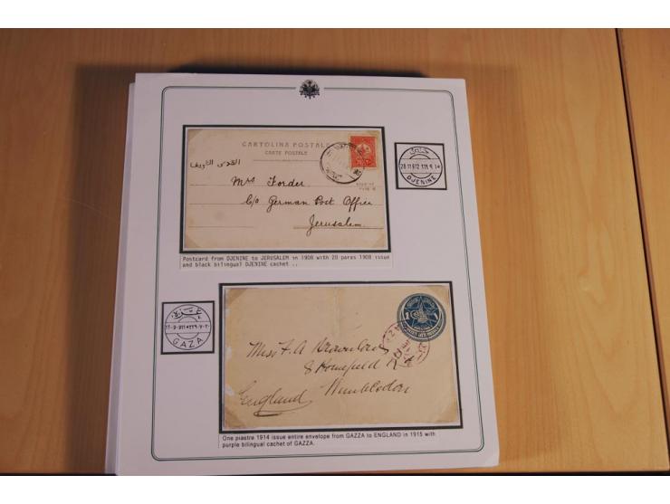 PALÄSTINA: 1873/1917 (ca.), aufgezogene Sammlung von rd. 250 Briefen, Briefkarten, Karten, Ganzsachen und Ansichtskarten, dab