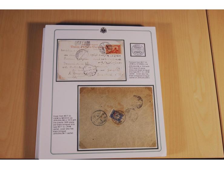PALÄSTINA: 1873/1917 (ca.), aufgezogene Sammlung von rd. 250 Briefen, Briefkarten, Karten, Ganzsachen und Ansichtskarten, dab