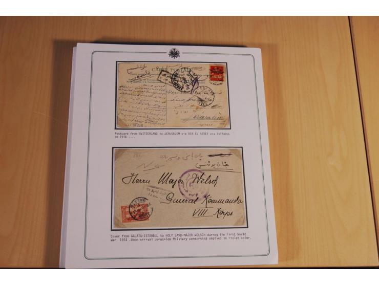 PALÄSTINA: 1873/1917 (ca.), aufgezogene Sammlung von rd. 250 Briefen, Briefkarten, Karten, Ganzsachen und Ansichtskarten, dab