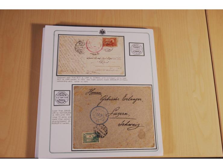 PALÄSTINA: 1873/1917 (ca.), aufgezogene Sammlung von rd. 250 Briefen, Briefkarten, Karten, Ganzsachen und Ansichtskarten, dab