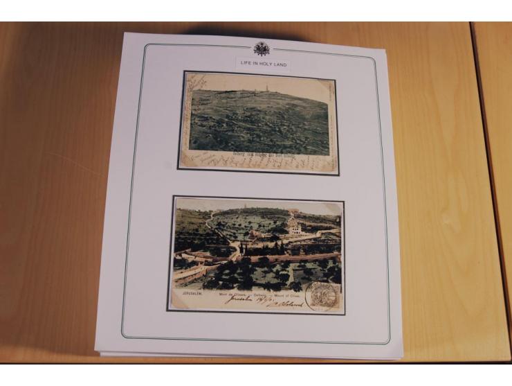 PALÄSTINA: 1873/1917 (ca.), aufgezogene Sammlung von rd. 250 Briefen, Briefkarten, Karten, Ganzsachen und Ansichtskarten, dab