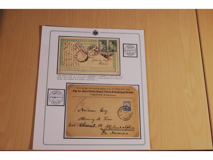 PALÄSTINA: 1873/1917 (ca.), aufgezogene Sammlung von rd. 250 Briefen, Briefkarten, Karten, Ganzsachen und Ansichtskarten, dab