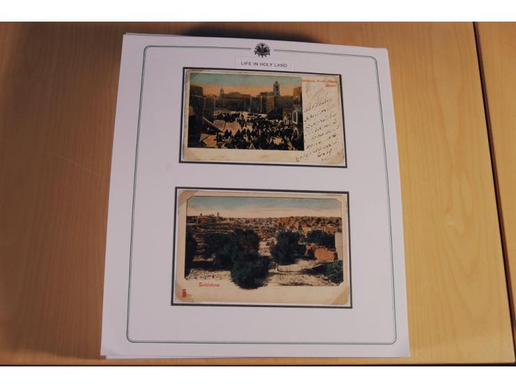 PALÄSTINA: 1873/1917 (ca.), aufgezogene Sammlung von rd. 250 Briefen, Briefkarten, Karten, Ganzsachen und Ansichtskarten, dab