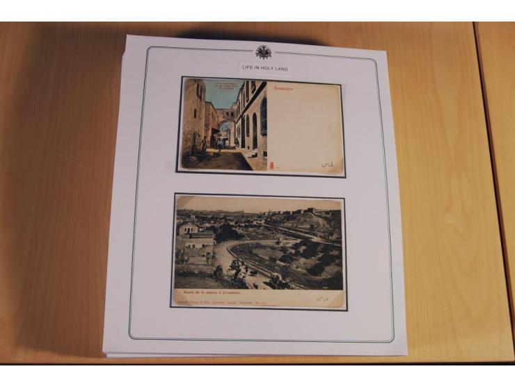 PALÄSTINA: 1873/1917 (ca.), aufgezogene Sammlung von rd. 250 Briefen, Briefkarten, Karten, Ganzsachen und Ansichtskarten, dab