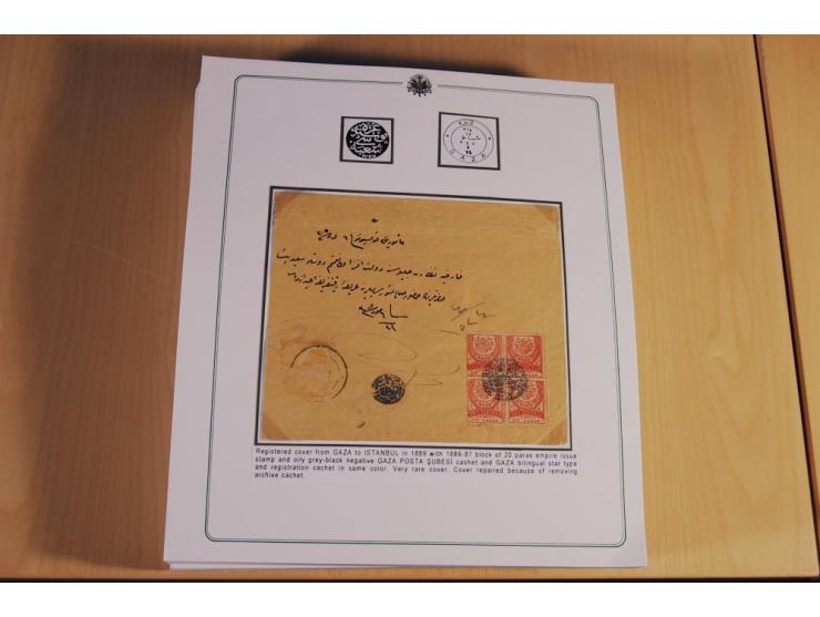 PALÄSTINA: 1873/1917 (ca.), aufgezogene Sammlung von rd. 250 Briefen, Briefkarten, Karten, Ganzsachen und Ansichtskarten, dab