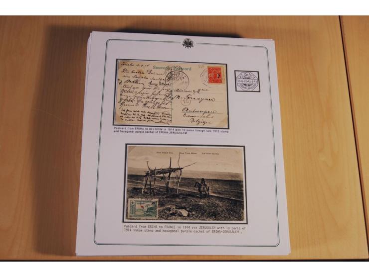 PALÄSTINA: 1873/1917 (ca.), aufgezogene Sammlung von rd. 250 Briefen, Briefkarten, Karten, Ganzsachen und Ansichtskarten, dab