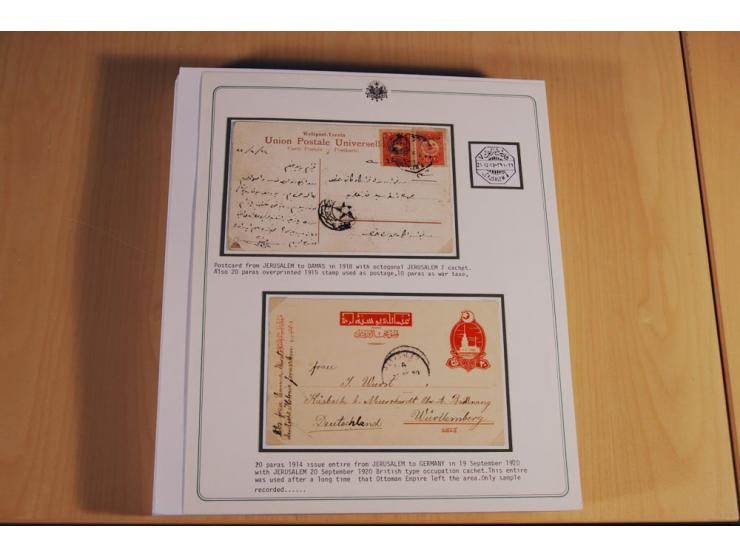 PALÄSTINA: 1873/1917 (ca.), aufgezogene Sammlung von rd. 250 Briefen, Briefkarten, Karten, Ganzsachen und Ansichtskarten, dab