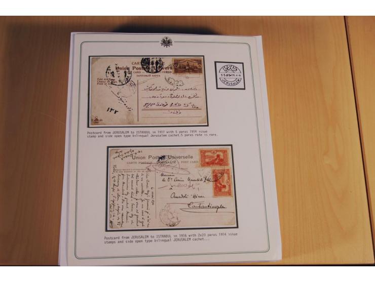 PALÄSTINA: 1873/1917 (ca.), aufgezogene Sammlung von rd. 250 Briefen, Briefkarten, Karten, Ganzsachen und Ansichtskarten, dab