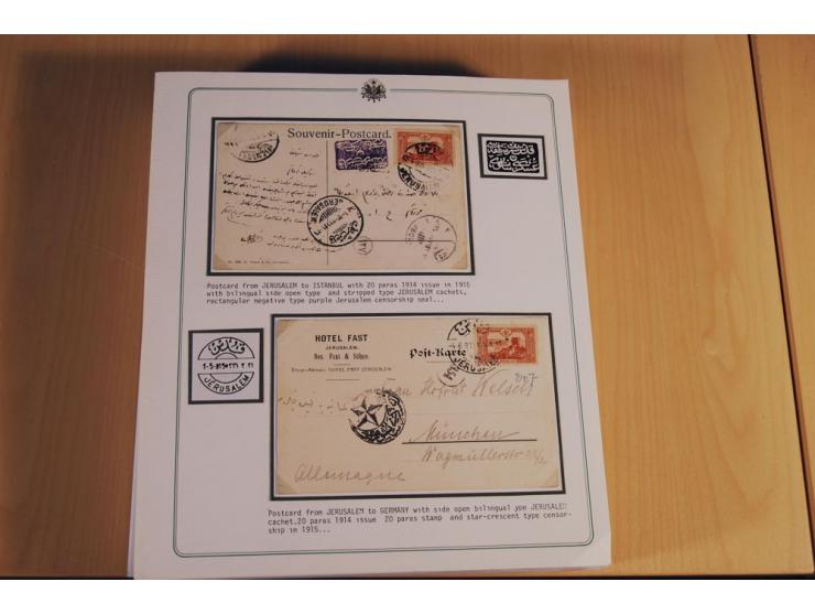 PALÄSTINA: 1873/1917 (ca.), aufgezogene Sammlung von rd. 250 Briefen, Briefkarten, Karten, Ganzsachen und Ansichtskarten, dab