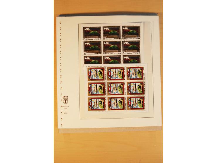 1884/1984, meist gestempelte Zusammenstellung Südkorea bis 1970 sowie gestempelte Blocks und Kleinbogen Nordkorea aus ca. 198