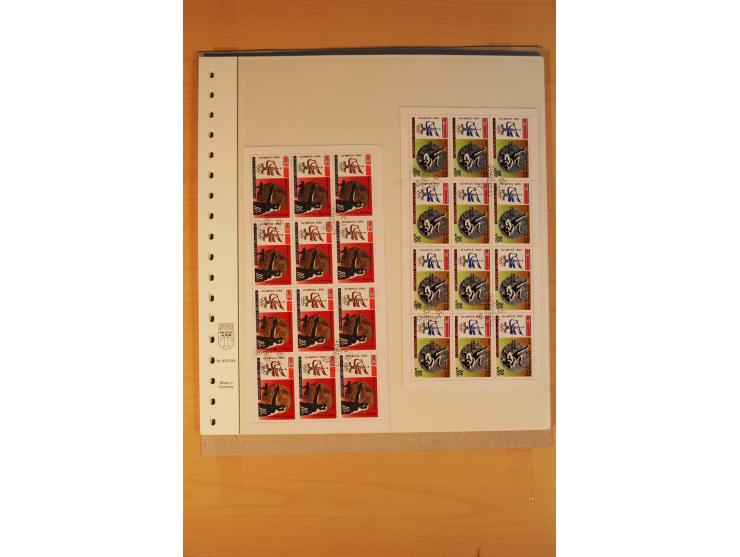 1884/1984, meist gestempelte Zusammenstellung Südkorea bis 1970 sowie gestempelte Blocks und Kleinbogen Nordkorea aus ca. 198