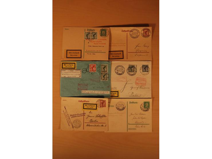 1921/34, 81 Briefe und Karten, meist Sonder- bzw. Erstflüge, Bestätigungs- und Ausfallstempel, bessere Frankaturen etc.