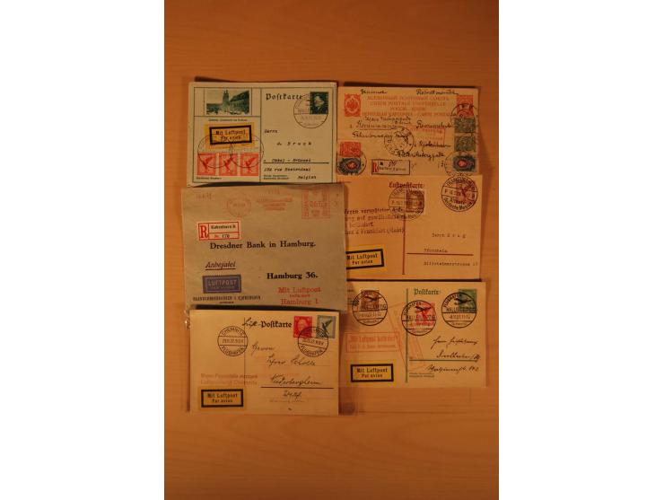 1921/34, 81 Briefe und Karten, meist Sonder- bzw. Erstflüge, Bestätigungs- und Ausfallstempel, bessere Frankaturen etc.