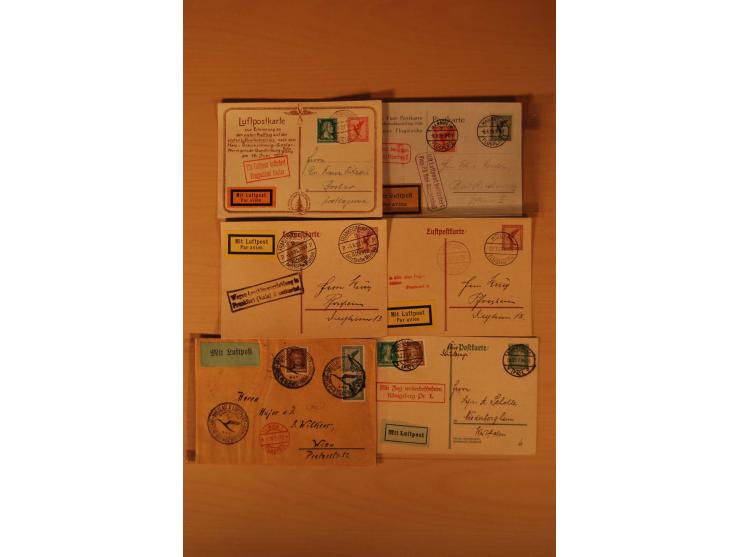 1921/34, 81 Briefe und Karten, meist Sonder- bzw. Erstflüge, Bestätigungs- und Ausfallstempel, bessere Frankaturen etc.