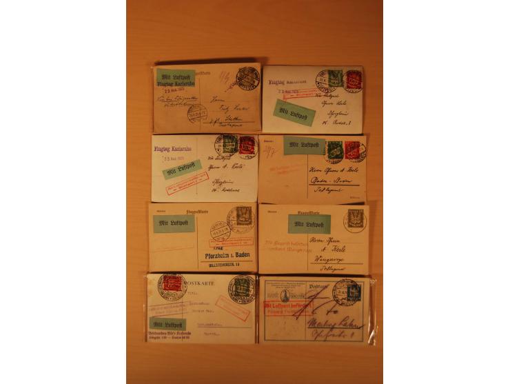 1921/34, 81 Briefe und Karten, meist Sonder- bzw. Erstflüge, Bestätigungs- und Ausfallstempel, bessere Frankaturen etc.