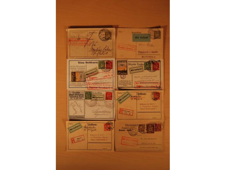 1921/34, 81 Briefe und Karten, meist Sonder- bzw. Erstflüge, Bestätigungs- und Ausfallstempel, bessere Frankaturen etc.