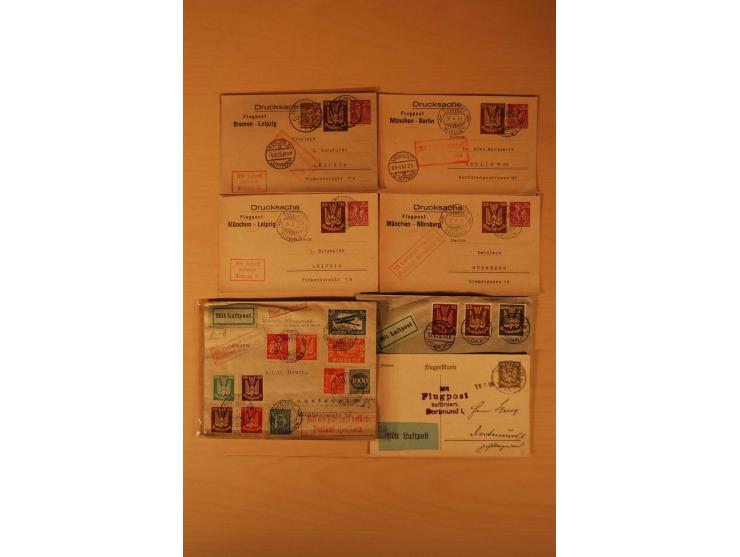 1921/34, 81 Briefe und Karten, meist Sonder- bzw. Erstflüge, Bestätigungs- und Ausfallstempel, bessere Frankaturen etc.
