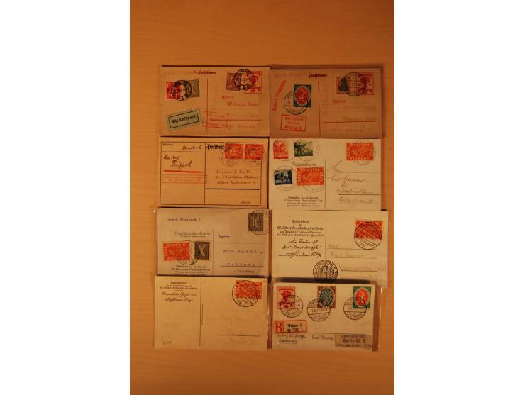 1921/34, 81 Briefe und Karten, meist Sonder- bzw. Erstflüge, Bestätigungs- und Ausfallstempel, bessere Frankaturen etc.