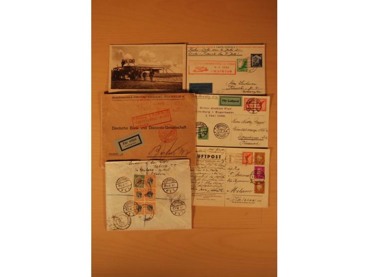 1921/34, 81 Briefe und Karten, meist Sonder- bzw. Erstflüge, Bestätigungs- und Ausfallstempel, bessere Frankaturen etc.