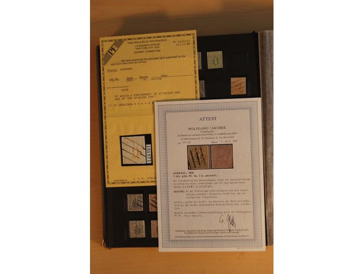 Baden-Württemberg, ungebrauchte und gestempelte alte Sammlung in 2 Steckbüchern, dabei viele gute Werte wie Baden Nr. 1a, Bay