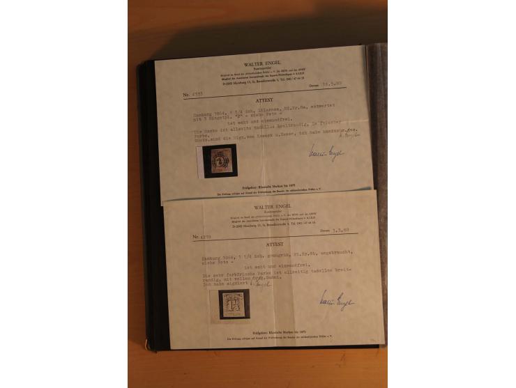 Baden-Württemberg, ungebrauchte und gestempelte alte Sammlung in 2 Steckbüchern, dabei viele gute Werte wie Baden Nr. 1a, Bay