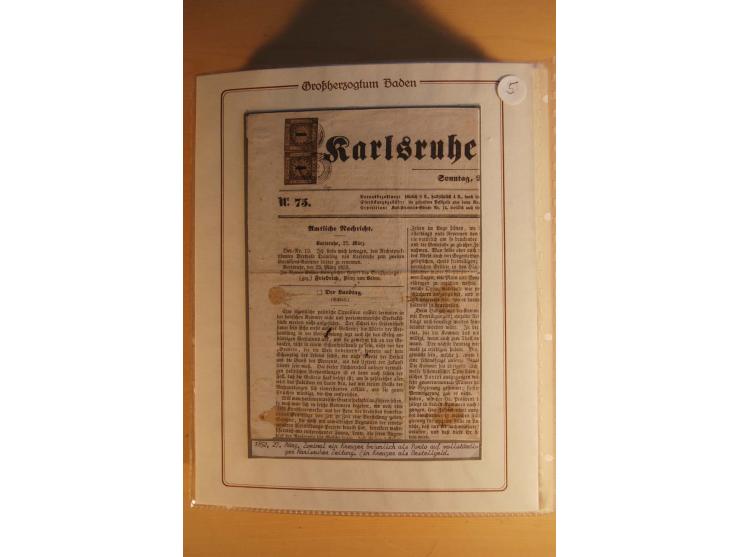 1851/68, alte, ausstellungsmäßig aufgezogene Sammlung, hauptsächlich bestehend aus rund 90 frankierten Briefen und gebrauchte
