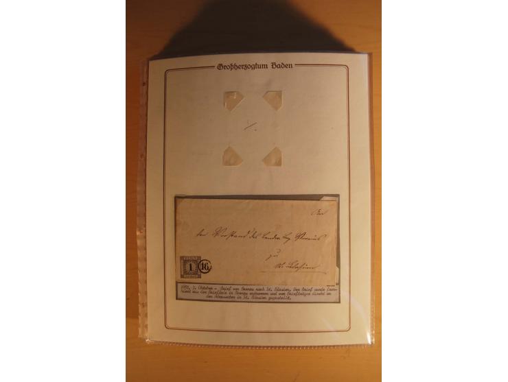 1851/68, alte, ausstellungsmäßig aufgezogene Sammlung, hauptsächlich bestehend aus rund 90 frankierten Briefen und gebrauchte