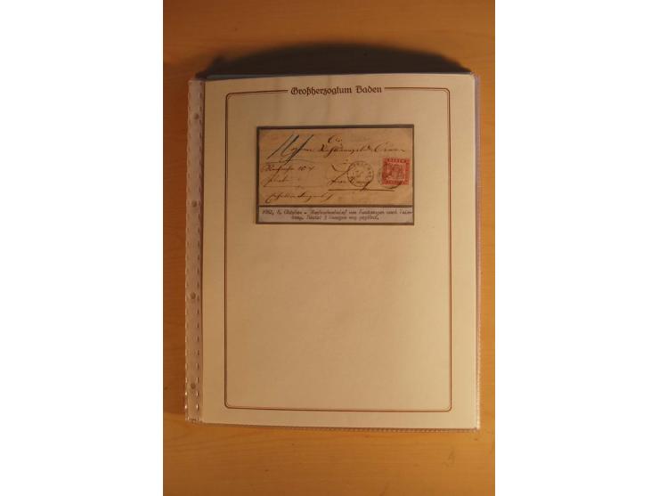 1851/68, alte, ausstellungsmäßig aufgezogene Sammlung, hauptsächlich bestehend aus rund 90 frankierten Briefen und gebrauchte