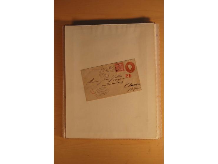 1851/68, alte, ausstellungsmäßig aufgezogene Sammlung, hauptsächlich bestehend aus rund 90 frankierten Briefen und gebrauchte