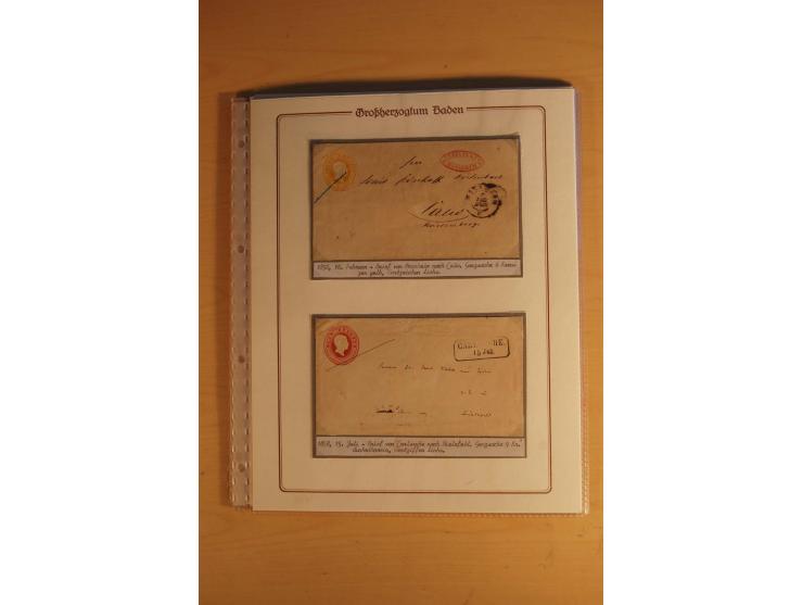 1851/68, alte, ausstellungsmäßig aufgezogene Sammlung, hauptsächlich bestehend aus rund 90 frankierten Briefen und gebrauchte