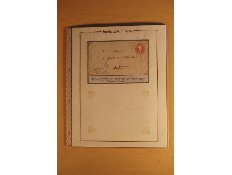 1851/68, alte, ausstellungsmäßig aufgezogene Sammlung, hauptsächlich bestehend aus rund 90 frankierten Briefen und gebrauchte