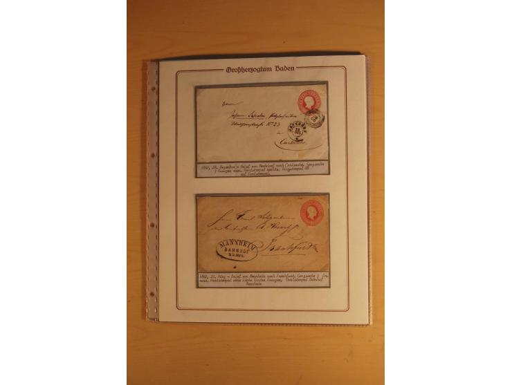 1851/68, alte, ausstellungsmäßig aufgezogene Sammlung, hauptsächlich bestehend aus rund 90 frankierten Briefen und gebrauchte