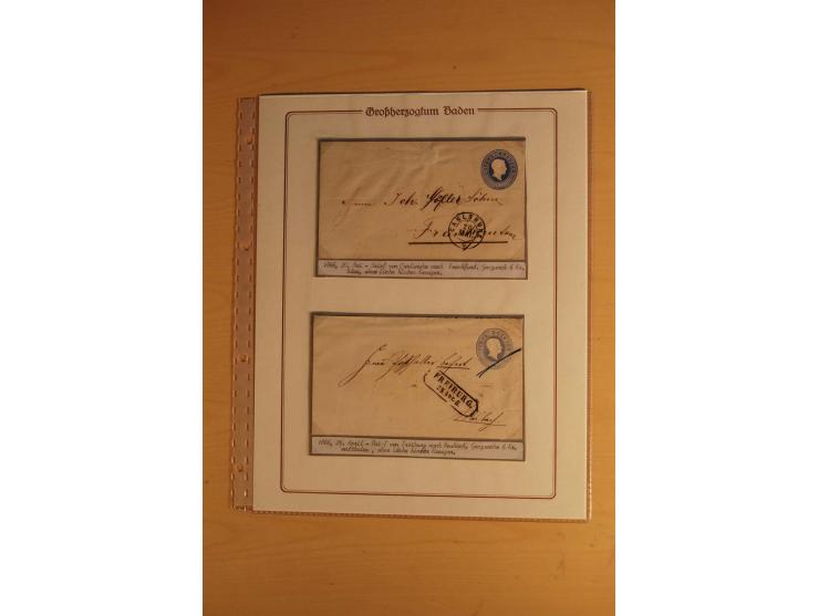 1851/68, alte, ausstellungsmäßig aufgezogene Sammlung, hauptsächlich bestehend aus rund 90 frankierten Briefen und gebrauchte