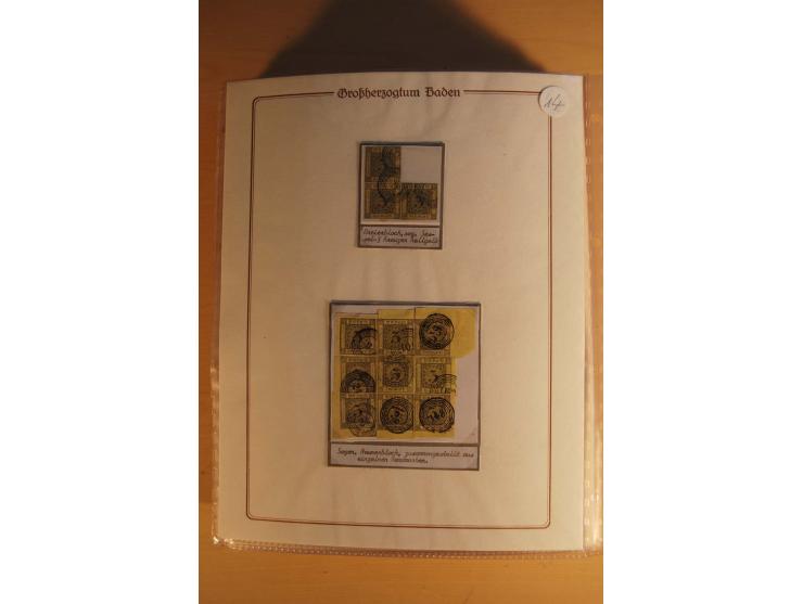 1851/68, alte, ausstellungsmäßig aufgezogene Sammlung, hauptsächlich bestehend aus rund 90 frankierten Briefen und gebrauchte