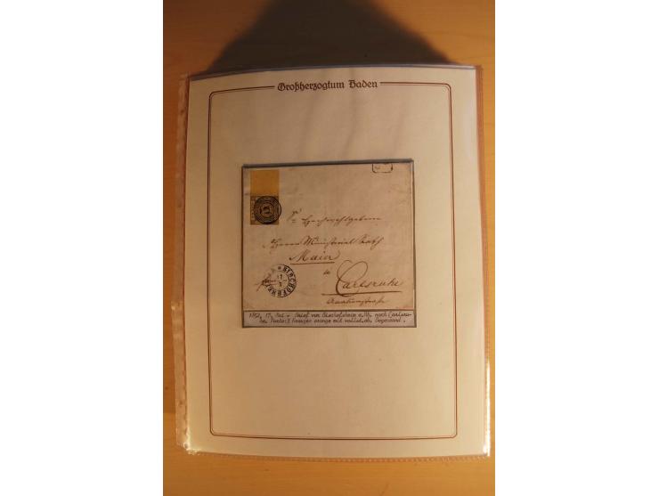 1851/68, alte, ausstellungsmäßig aufgezogene Sammlung, hauptsächlich bestehend aus rund 90 frankierten Briefen und gebrauchte